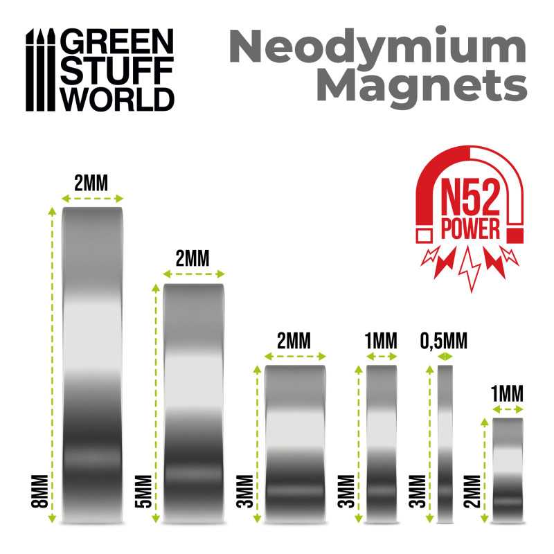 Neodymium Magneten 5x2mm - SET x50 (N52)