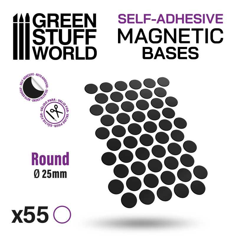 Zelfklevende magneetstickers- Rond 25mm