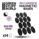 Zelfklevende magneetstickers- Ovaal 75x42mm
