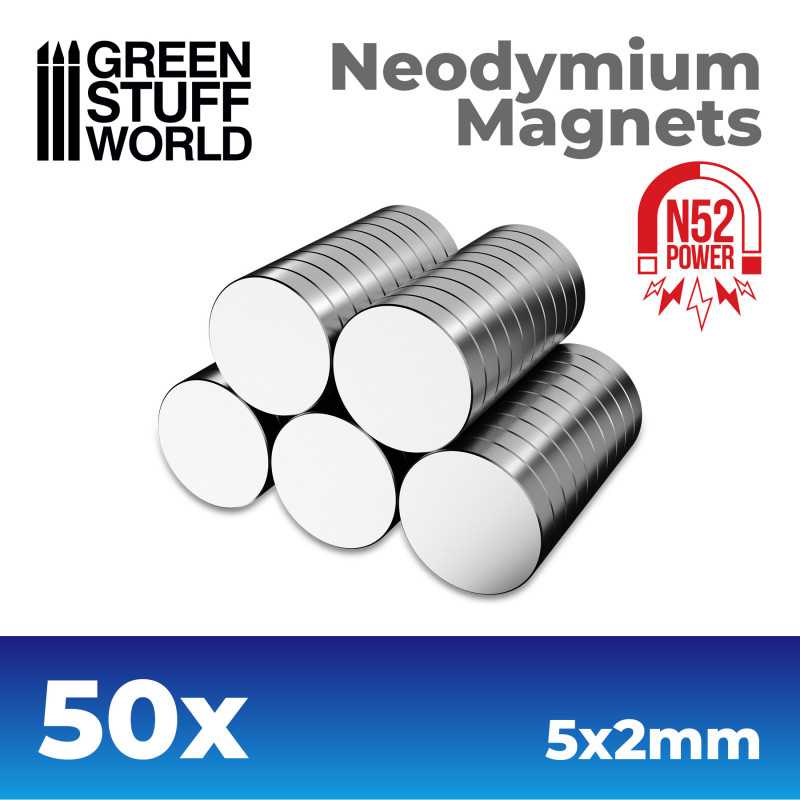 Neodymium Magneten 5x2mm - SET x50 (N52)