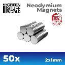 Neodymium Magneten 2x1mm - SET x50 (N52)