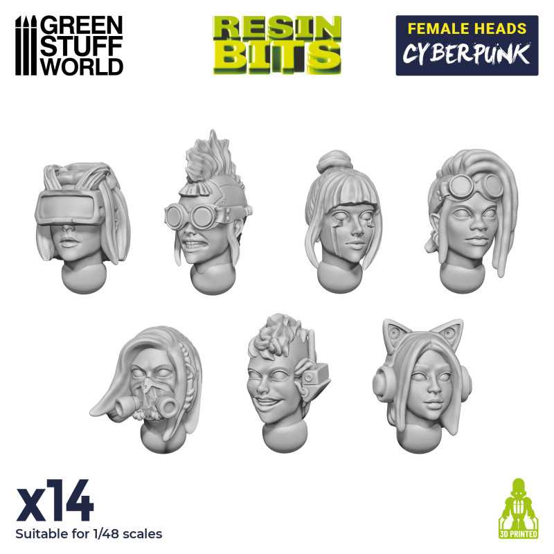 [GSW 0036] Female Heads CYBERPUNK