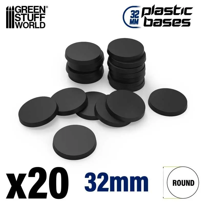 Plastic Round Base 32mm (20st)