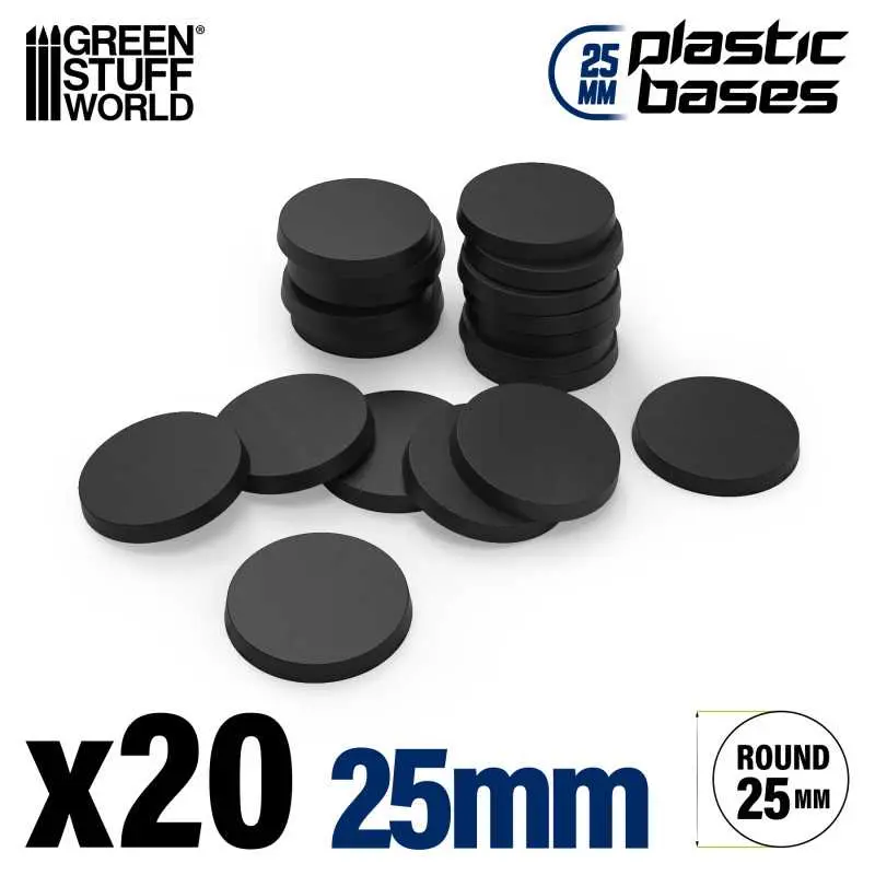 Plastic Round Base 25mm (20st)