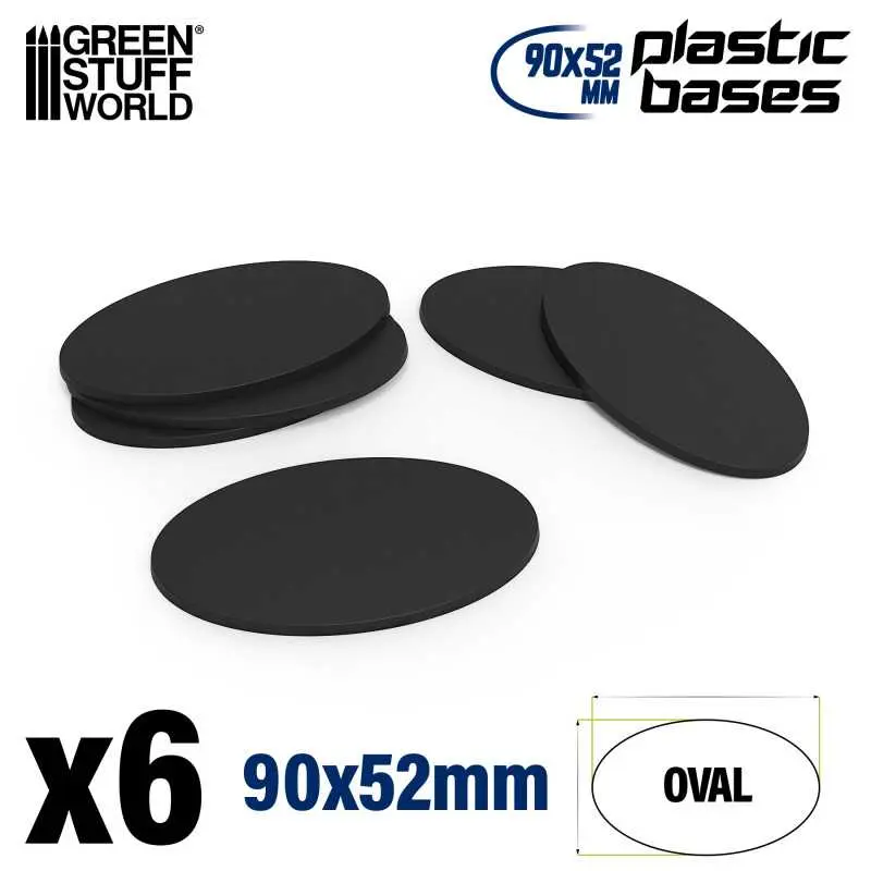 Plastic Oval Base 90x52mm (6st)