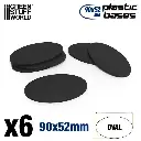 Plastic Oval Base 90x52mm (6st)