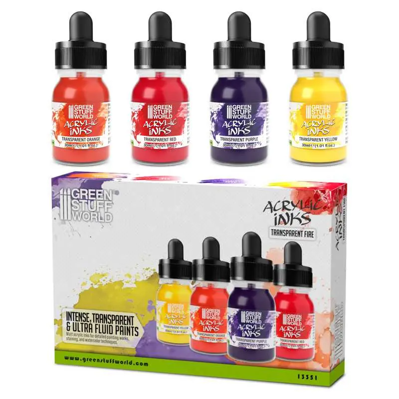 Acrylic Inks Set - Transparent Fire