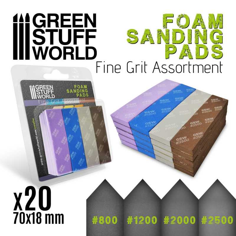 [GSW 0171] FOAM Sanding Pads - Fine Grit Assortment