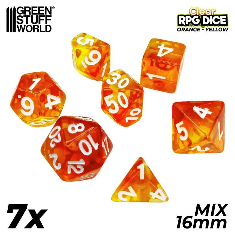 RPG Dice Set Orange