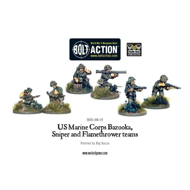 [GNS WGB-AM-29] USMC Bazooka, Sniper & Flame Thrower Teams