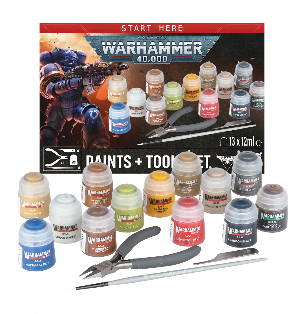 [GW001345] 40K Paints+Tools Ger/Fre/Ita/Dut/Cz/Slv