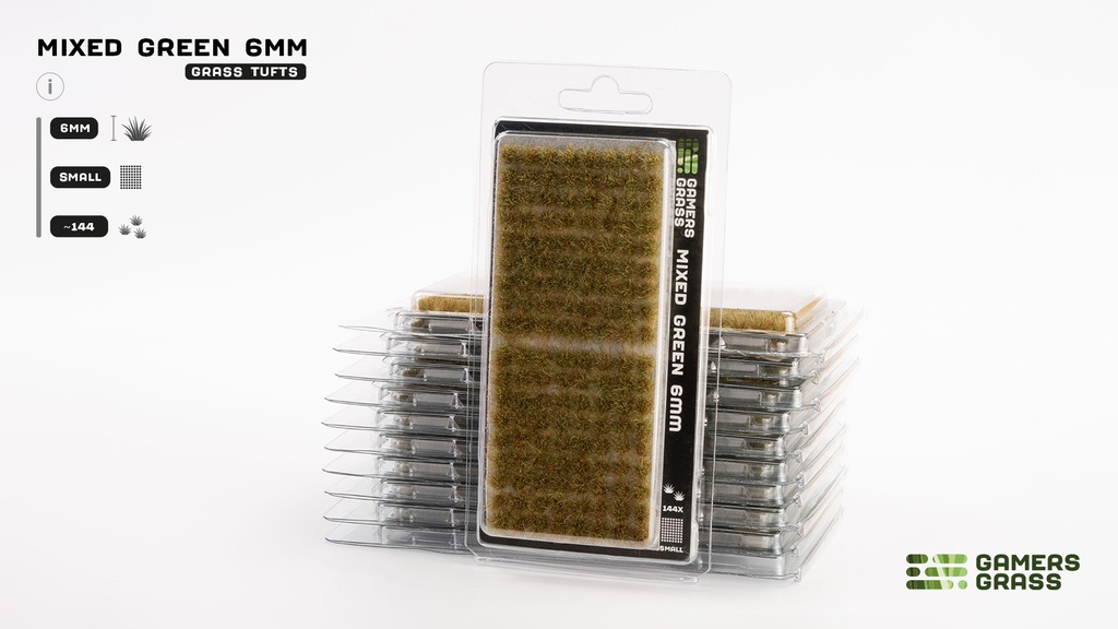 [GG6-MGs] Mixed Green 6mm Small