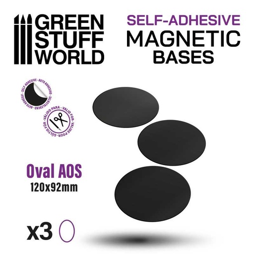 [GSW 0004] Zelfklevende magneetstickers -  Ovaal 120x92mm