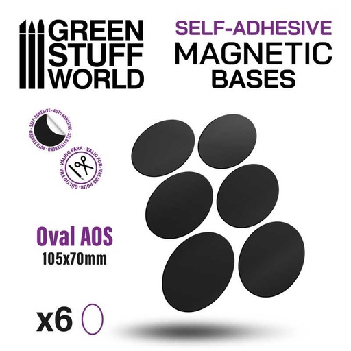 [GSW 0009] Zelfklevende magneetstickers - Ovaal 105x70mm