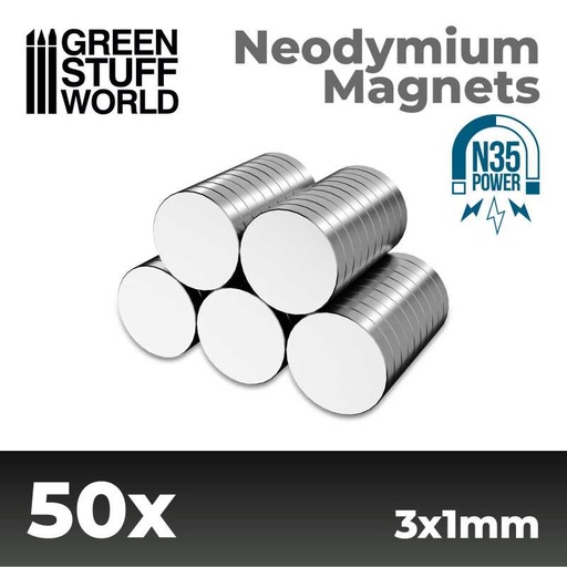 [GSW 0017] Neodymium Magneten 3x1mm - SET x50 (N35)