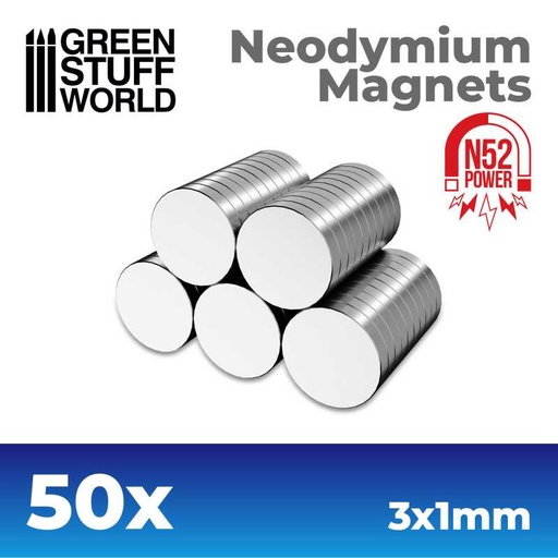 [GSW 0020] Neodymium Magneten 3x1mm - SET x50 (N52)