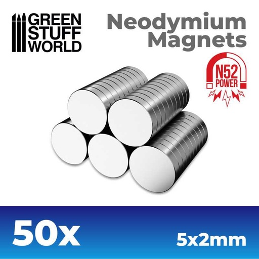 [GSW 0021] Neodymium Magneten 5x2mm - SET x50 (N52)