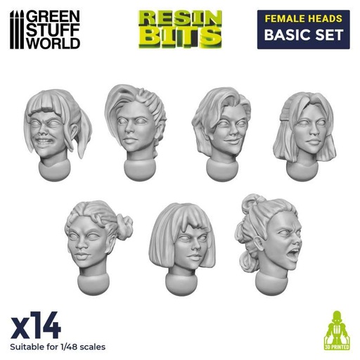 [GSW 0037] Female Heads Basic Set