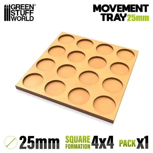 [GSW 0096] Movement Trays 25mm Regular skirmish 4x4