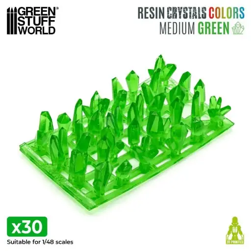[GSW 0099] Resin Green crystals (Medium)
