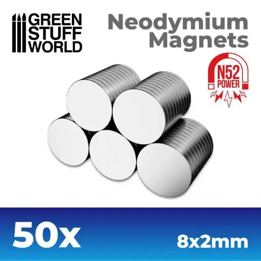 [GSW 0109] Neodymium Magneten 8x2mm - SET x50 (N52)