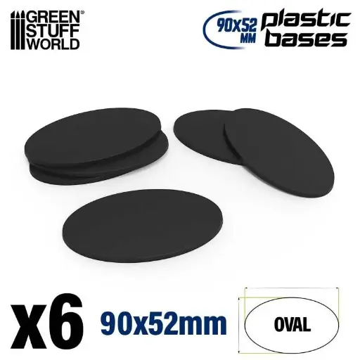 [GSW 0117] Plastic Oval Base 90x52mm (6st)