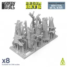 [GSW 0125] Resin bits: Modern & Sci-fi - Industrial Metal Beams