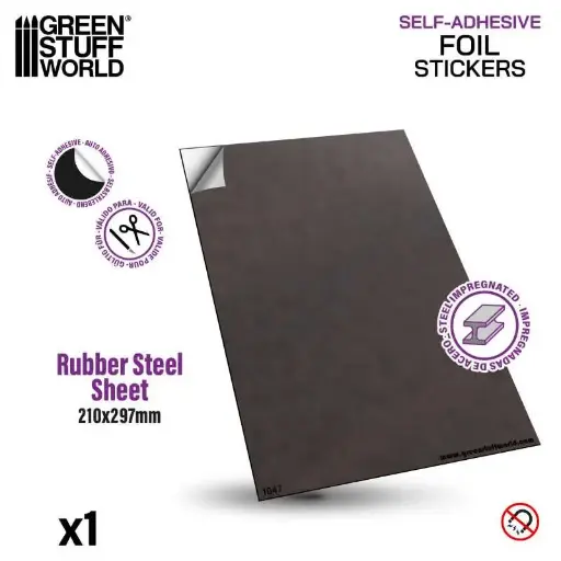 [GSW 0139] Zelfklevend rubber staalplaat (200x300mm)