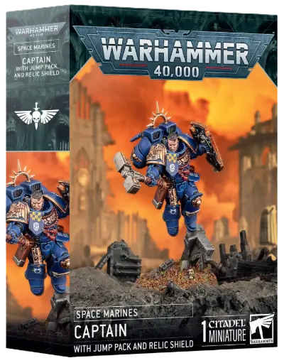 [GW000963] S/M: Captain W/Jump Pack & Relic Shield